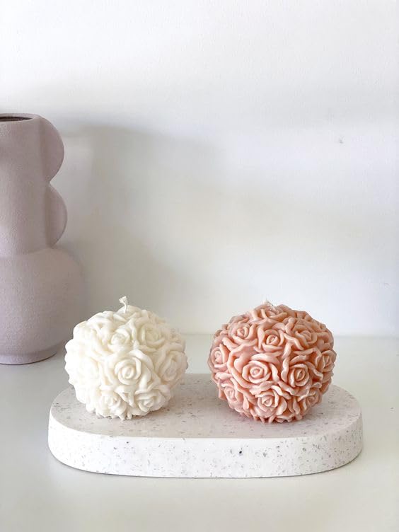 🌹 rose ball candles – set of 6 | handcrafted soy wax floral candles | scented decorative candles ✨🌸 🌹 rose ball candles – set of 6 | handcrafted soy wax floral candles | scented decorative candles ✨🌸