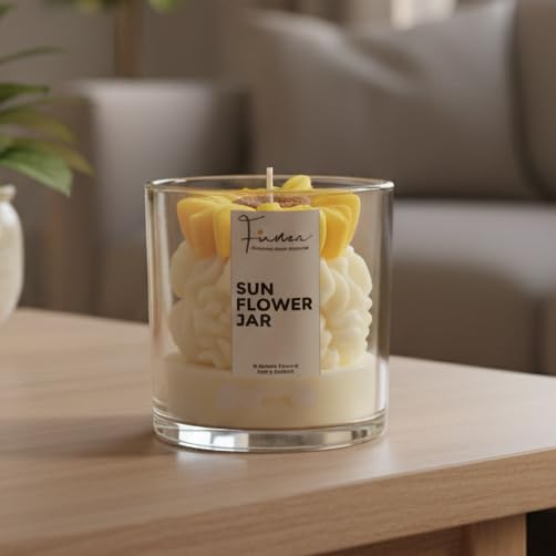 🌻🕯️ sunflower candle mini jar | hand poured soy wax candle in glass jar | home décor & gift ✨🌼🏡 🌻🕯️ sunflower candle mini jar | hand poured soy wax candle in glass jar | home décor & gift ✨🌼🏡