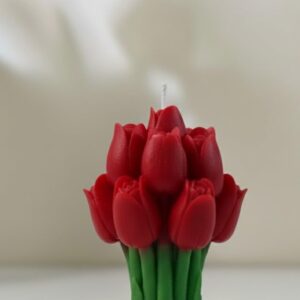 🌷🕯️ scented tulip bouquet flower candle | handmade wax floral candle | home décor & gift ✨💐🏡