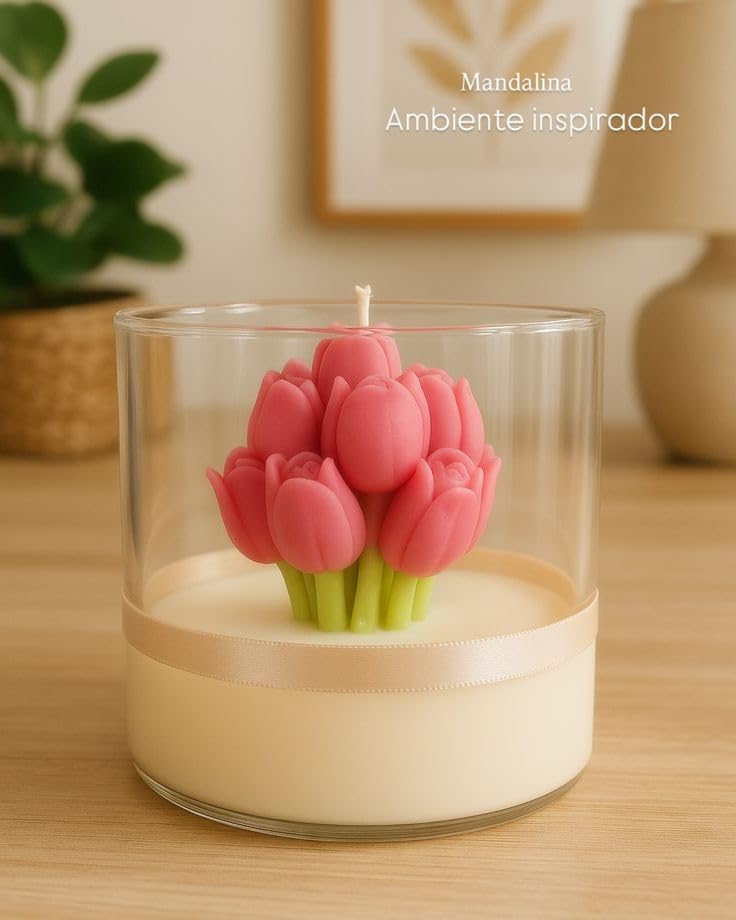 πΈπ―οΈ pink tulip jar candle | decorative scented candle for home & gifting β¨π πΈπ―οΈ pink tulip jar candle | decorative scented candle for home & gifting β¨π