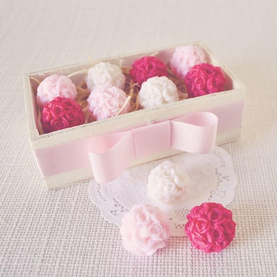 🌹 rose ball candles – set of 6 | handcrafted soy wax floral candles | scented decorative candles ✨🌸 🌹 rose ball candles – set of 6 | handcrafted soy wax floral candles | scented decorative candles ✨🌸