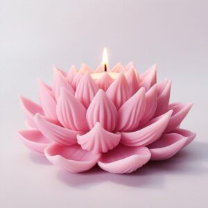 🌸 pink lotus candle | handcrafted lotus flower candle | 100% soy wax | spiritual décor & gifting 🕯️✨