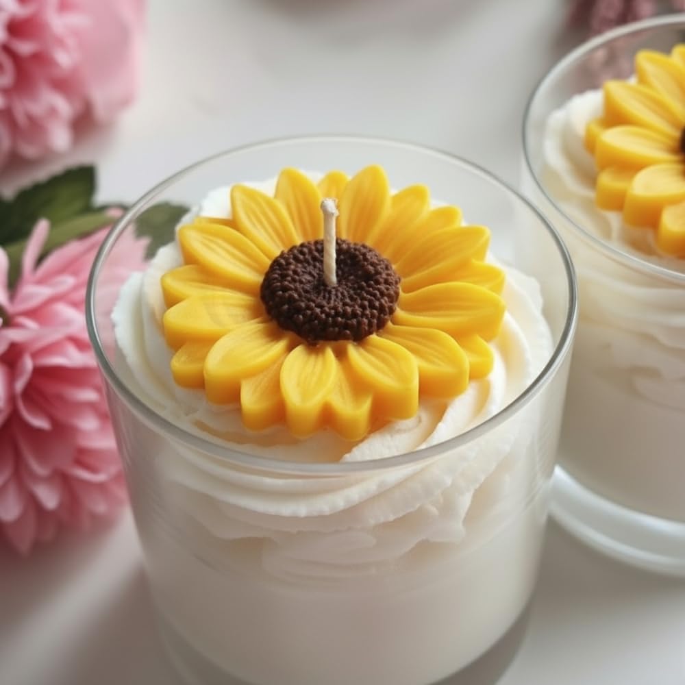 🌻🕯️ sunflower candle mini jar | hand poured soy wax candle in glass jar | home décor & gift ✨🌼🏡 🌻🕯️ sunflower candle mini jar | hand poured soy wax candle in glass jar | home décor & gift ✨🌼🏡