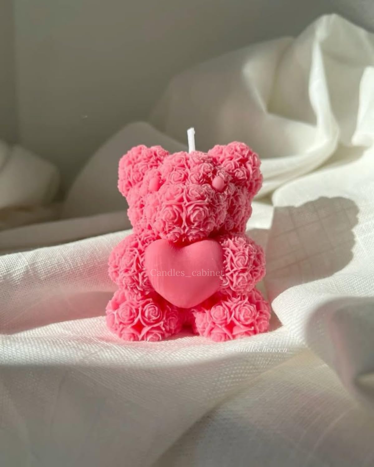 🧸🌹 rose teddy heart candle | aesthetic rose textured teddy candle | romantic home décor | premium wax candle 💗🕯️✨ 🧸🌹 rose teddy heart candle | aesthetic rose textured teddy candle | romantic home décor | premium wax candle 💗🕯️✨