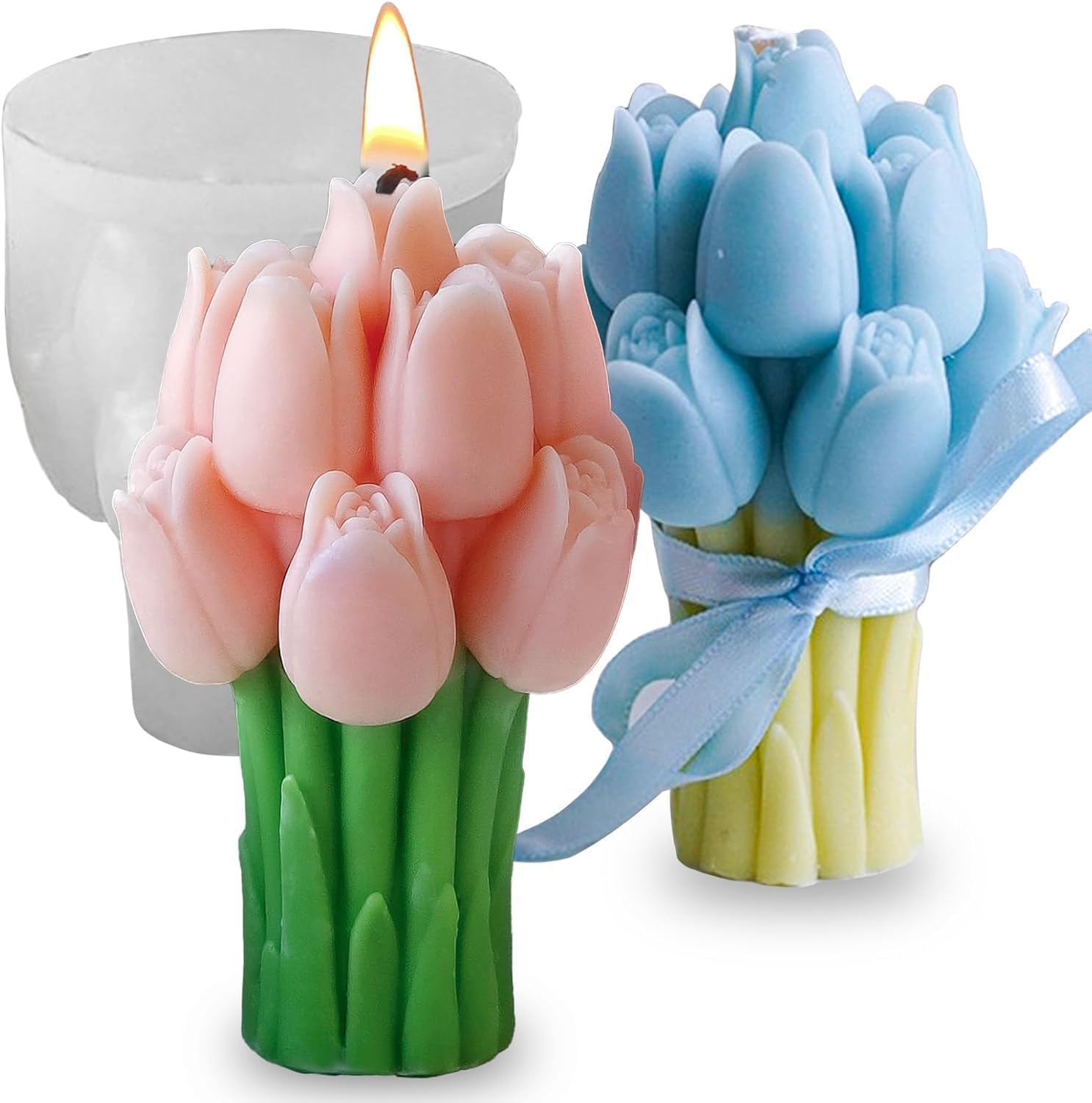 ๐ธ๐ฏ๏ธ scented light pink tulip bouquet flower candle | floral wax candle | home dรฉcor & gift โจ๐๐ ๐ธ๐ฏ๏ธ scented light pink tulip bouquet flower candle | floral wax candle | home dรฉcor & gift โจ๐๐