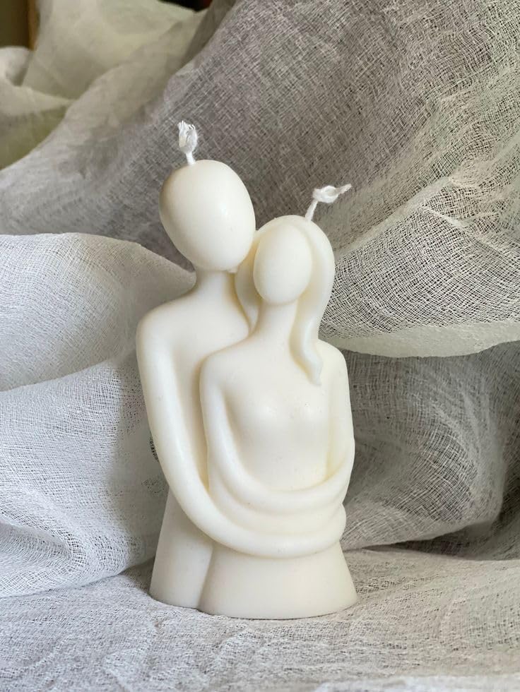 ๐ couple hug candle โ 100% pure soy wax | romantic decorative candle | handcrafted | white color โจ๐ฏ๏ธ๐ค ๐ couple hug candle โ 100% pure soy wax | romantic decorative candle | handcrafted | white color โจ๐ฏ๏ธ๐ค
