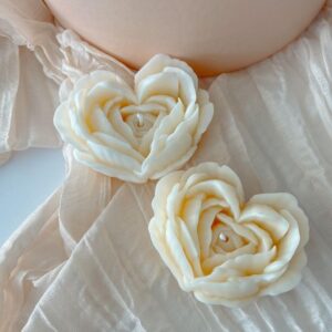 🤍🌹 white heart rose fragrance candle | 100% natural wax | romantic aesthetic décor | pack of 1 🕯️✨💗