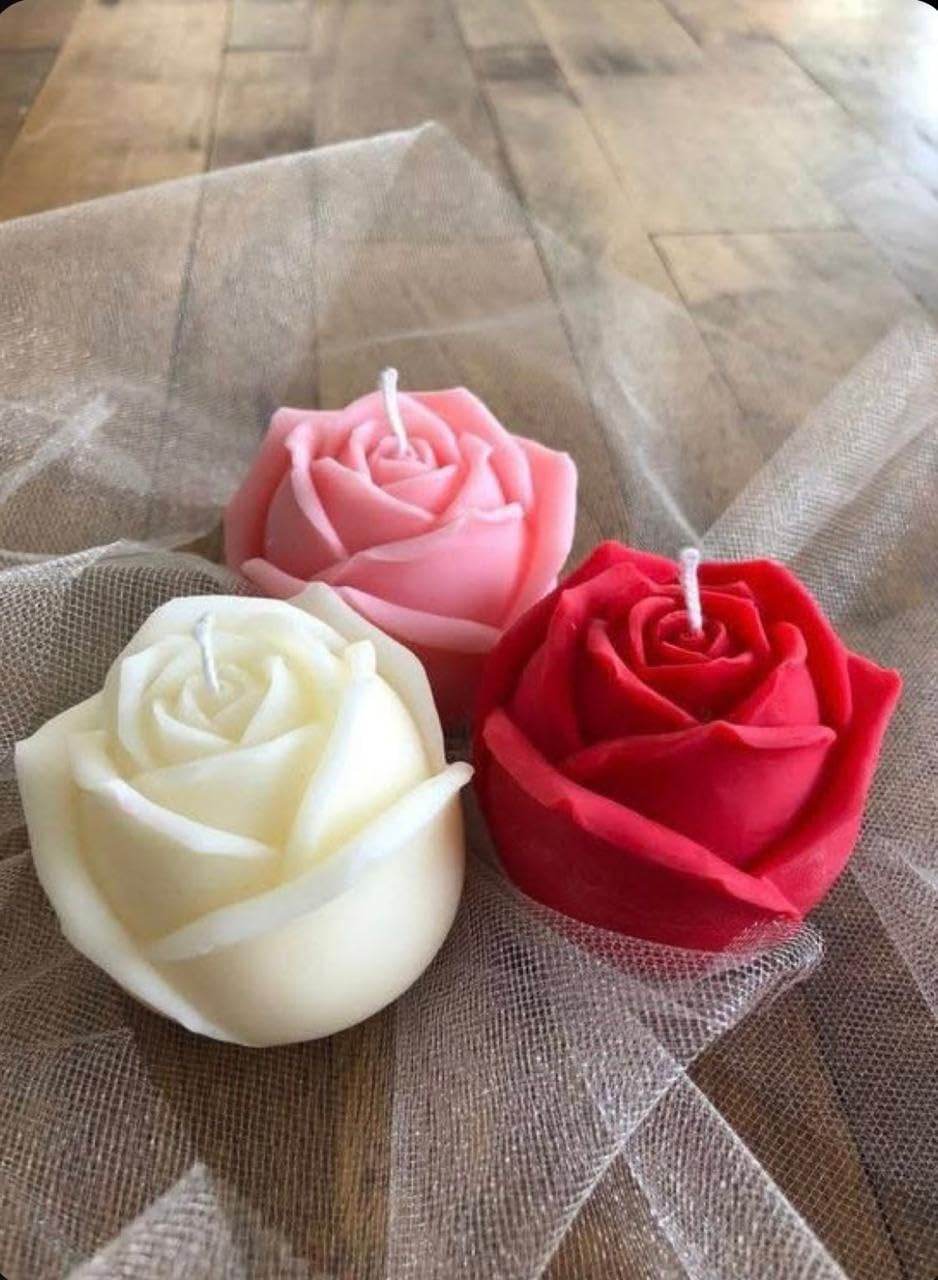 🌹❤️🕯️ rose shaped scented candles – set of 3 (red, pink & white) | romantic décor | home styling | scented floral candle set ✨💗🌸 🌹❤️🕯️ rose shaped scented candles – set of 3 (red, pink & white) | romantic décor | home styling | scented floral candle set ✨💗🌸