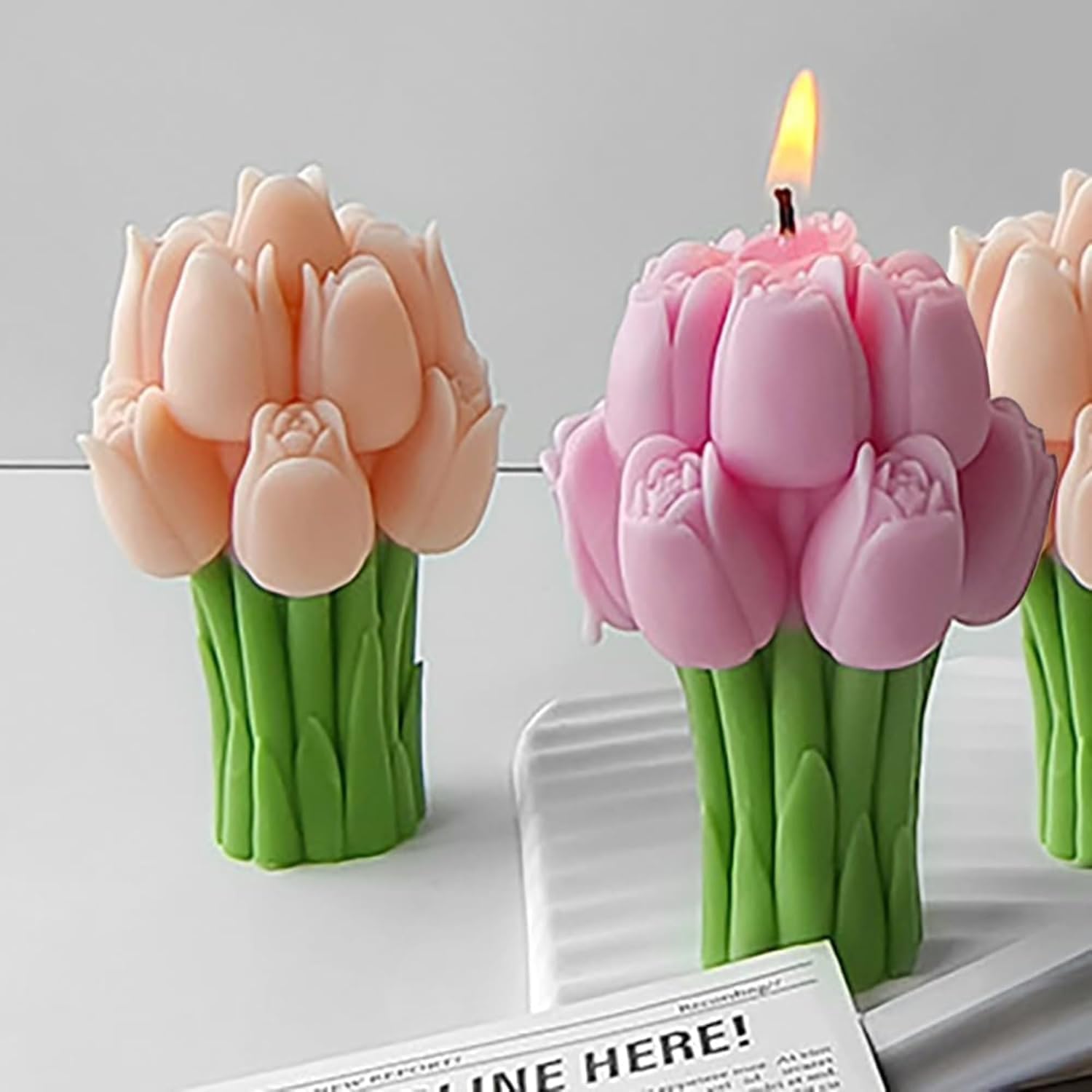 ๐ธ๐ฏ๏ธ scented light pink tulip bouquet flower candle | floral wax candle | home dรฉcor & gift โจ๐๐ ๐ธ๐ฏ๏ธ scented light pink tulip bouquet flower candle | floral wax candle | home dรฉcor & gift โจ๐๐