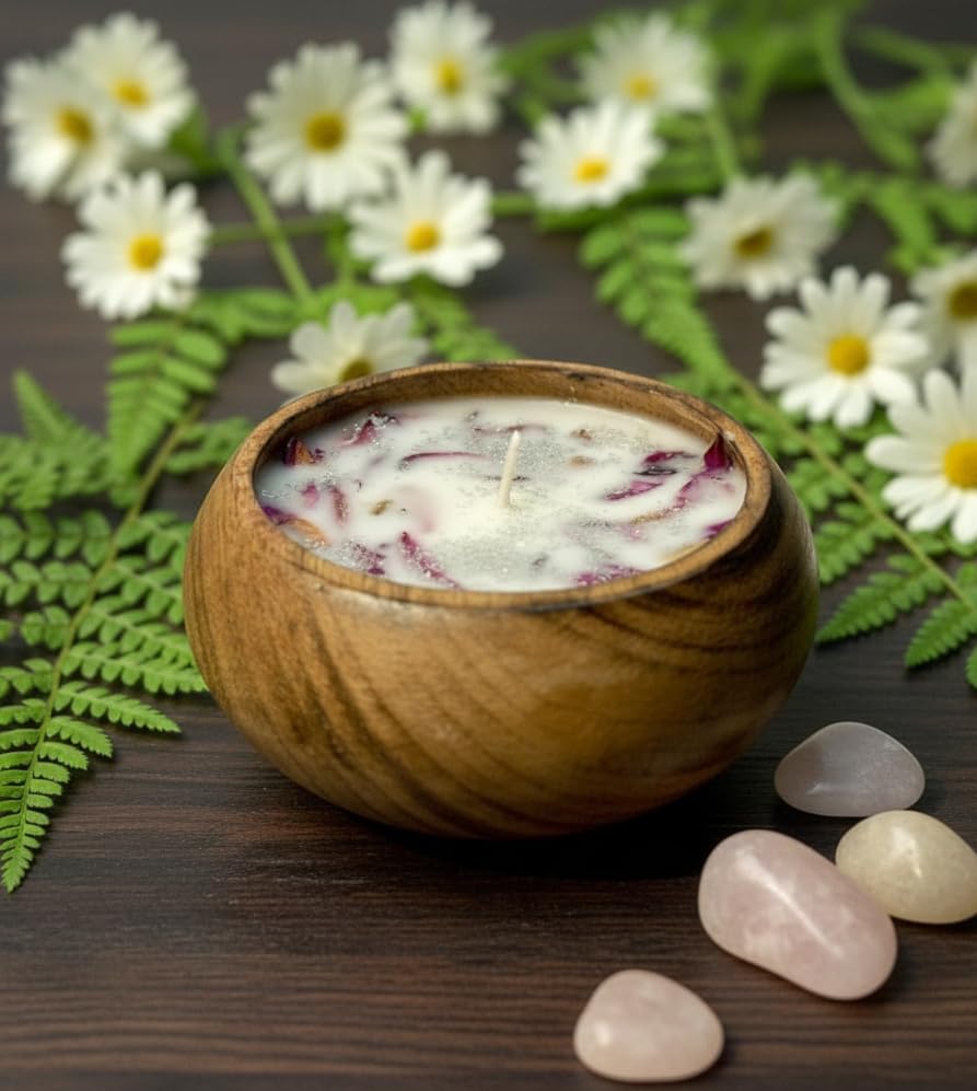 🪵🕯️ wooden bowl scented candle | rustic home décor, relaxation & gifting ✨🤎 🪵🕯️ wooden bowl scented candle | rustic home décor, relaxation & gifting ✨🤎