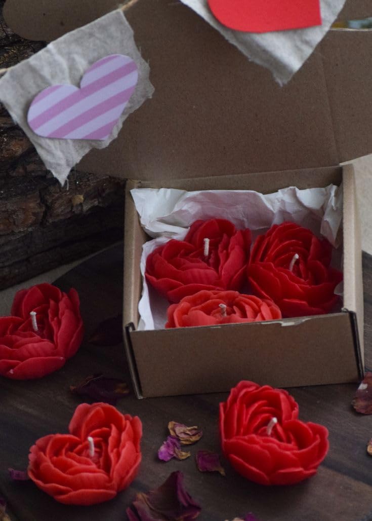 🌹 4 roses heart petals candles – pack of 4 | pure soy wax | scented | handcrafted floral heart candles ❤️🕯️✨ 🌹 4 roses heart petals candles – pack of 4 | pure soy wax | scented | handcrafted floral heart candles ❤️🕯️✨