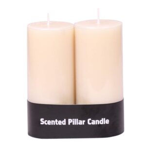 🌟 high scented mini pillar candle set of 2 – jasmine fragrance | smokeless wax candles for home décor & aroma 🕯️🌼✨