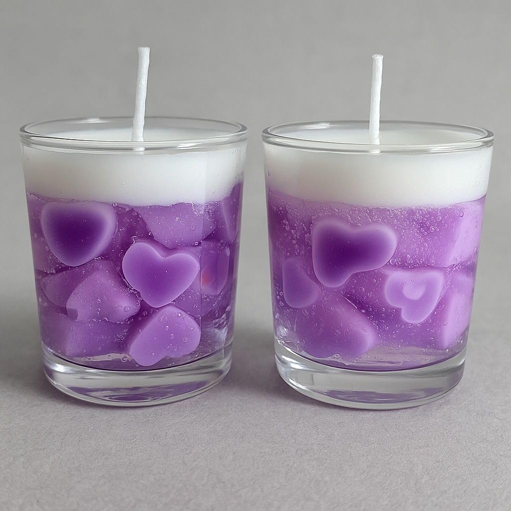 💜🕯️ scented purple gel soy wax candle | heart shaped gel embeds, home décor & gifting ✨🤍 💜🕯️ scented purple gel soy wax candle | heart shaped gel embeds, home décor & gifting ✨🤍