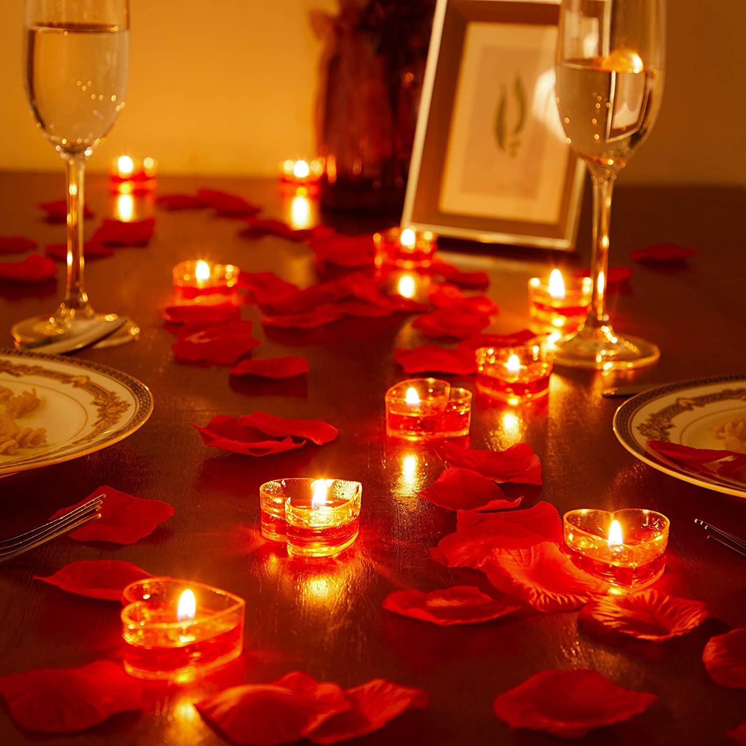 🌹🕯️ red rose scented romantic heart shape gel tea light candle | set of 6 | love décor & gifting 💖✨ 🌹🕯️ red rose scented romantic heart shape gel tea light candle | set of 6 | love décor & gifting 💖✨