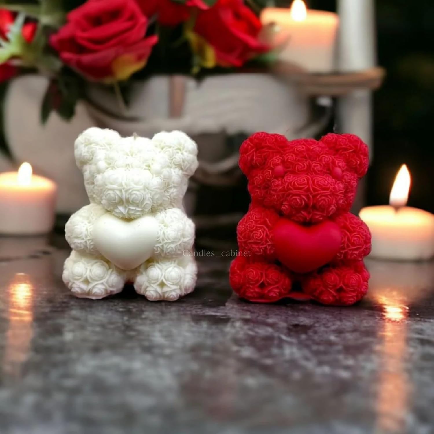 🧸🌹 rose teddy heart candle | aesthetic rose textured teddy candle | romantic home décor | premium wax candle 💗🕯️✨ 🧸🌹 rose teddy heart candle | aesthetic rose textured teddy candle | romantic home décor | premium wax candle 💗🕯️✨