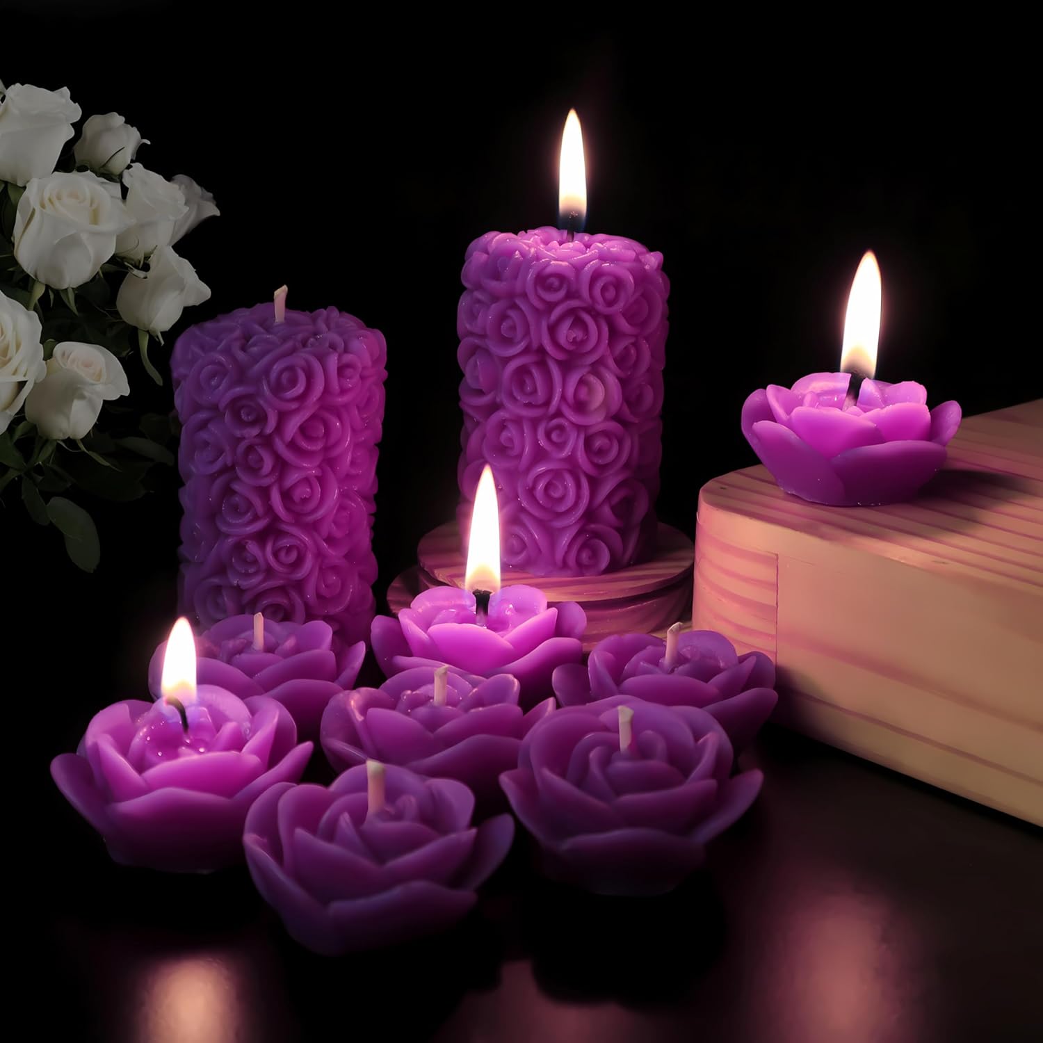 ๐ 100% pure soy wax candles โ lavender scented | purple decorative candle set of 10 ๐ฏ๏ธ๐๐ธโจ ๐ 100% pure soy wax candles โ lavender scented | purple decorative candle set of 10 ๐ฏ๏ธ๐๐ธโจ
