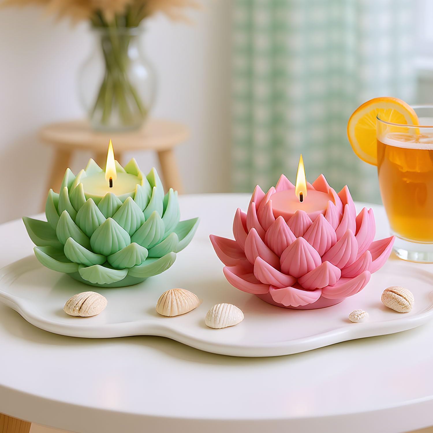 🌸 lotus scented candles – pack of 4 | floral & natural fragrances | pure wax | aromatic home décor 🕯️💮✨ 🌸 lotus scented candles – pack of 4 | floral & natural fragrances | pure wax | aromatic home décor 🕯️💮✨