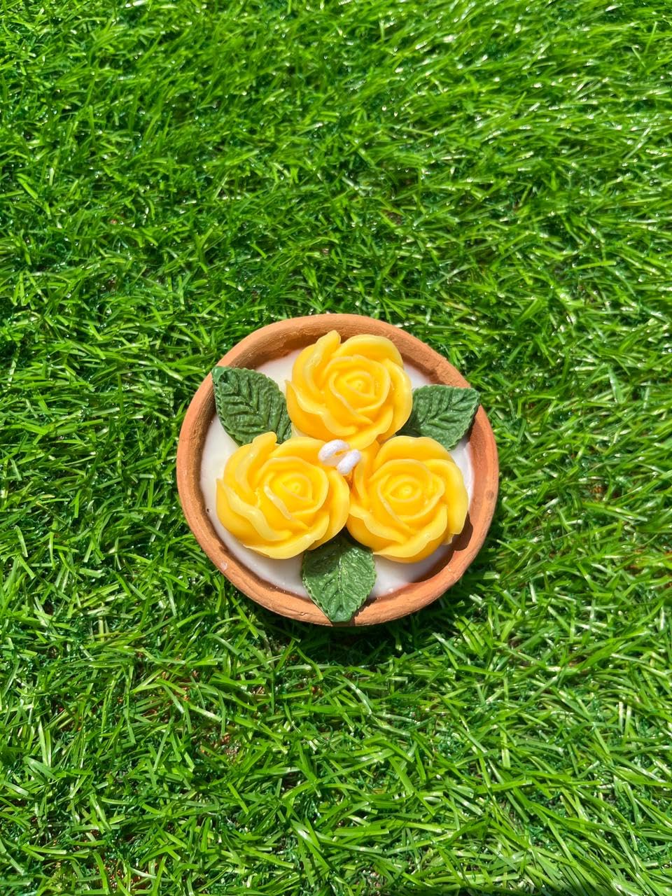 🌹🪔🕯️ rose diya candle | floral wax diya | festive décor & gift ✨🕉️🏡 🌹🪔🕯️ rose diya candle | floral wax diya | festive décor & gift ✨🕉️🏡