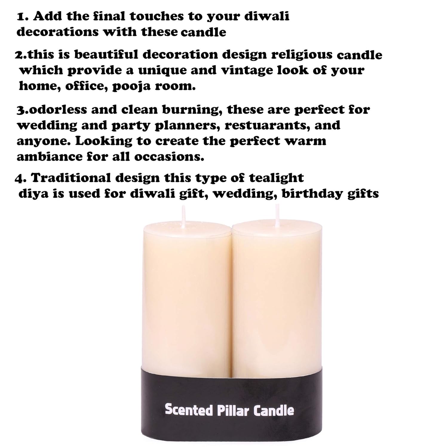 ๐ high scented mini pillar candle set of 2 โ jasmine fragrance | smokeless wax candles for home dรฉcor & aroma ๐ฏ๏ธ๐ผโจ ๐ high scented mini pillar candle set of 2 โ jasmine fragrance | smokeless wax candles for home dรฉcor & aroma ๐ฏ๏ธ๐ผโจ