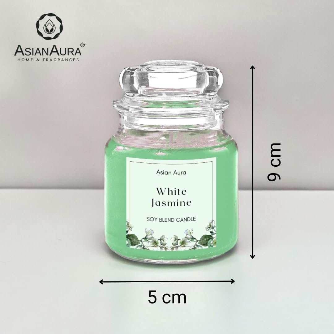 ๐ผ๐ฏ๏ธ scented organic soy wax yankee jar candle โ white jasmine | luxury aromatherapy candle (green, pack of 1) ๐โจ ๐ผ๐ฏ๏ธ scented organic soy wax yankee jar candle โ white jasmine | luxury aromatherapy candle (green, pack of 1) ๐โจ