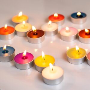 🕯️🌈 multi color decorative candles – pack of 50 | festive lighting set for home, events & gifting ✨