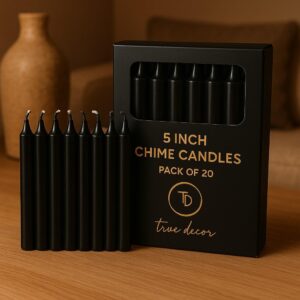 🖤🕯️ 5” black chime / mombati candles – pack of 20 | protection, cleansing & spiritual ritual candles ✨🏡