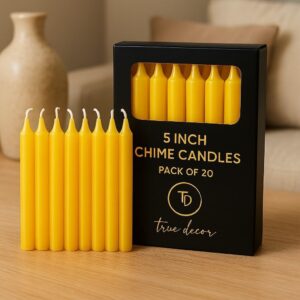 💛🕯️ 5” yellow chime / mombati candles – pack of 20 | clarity, confidence & focus ritual candles ✨🏡