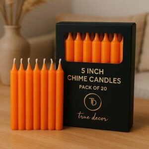 🧡🕯️ 5” orange chime / mombati candles – pack of 20 | creativity, success & confidence ritual candles ✨🏡