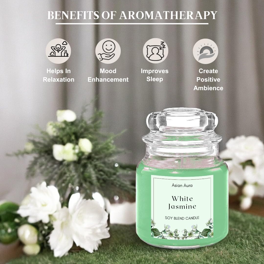 ๐ผ๐ฏ๏ธ scented organic soy wax yankee jar candle โ white jasmine | luxury aromatherapy candle (green, pack of 1) ๐โจ ๐ผ๐ฏ๏ธ scented organic soy wax yankee jar candle โ white jasmine | luxury aromatherapy candle (green, pack of 1) ๐โจ
