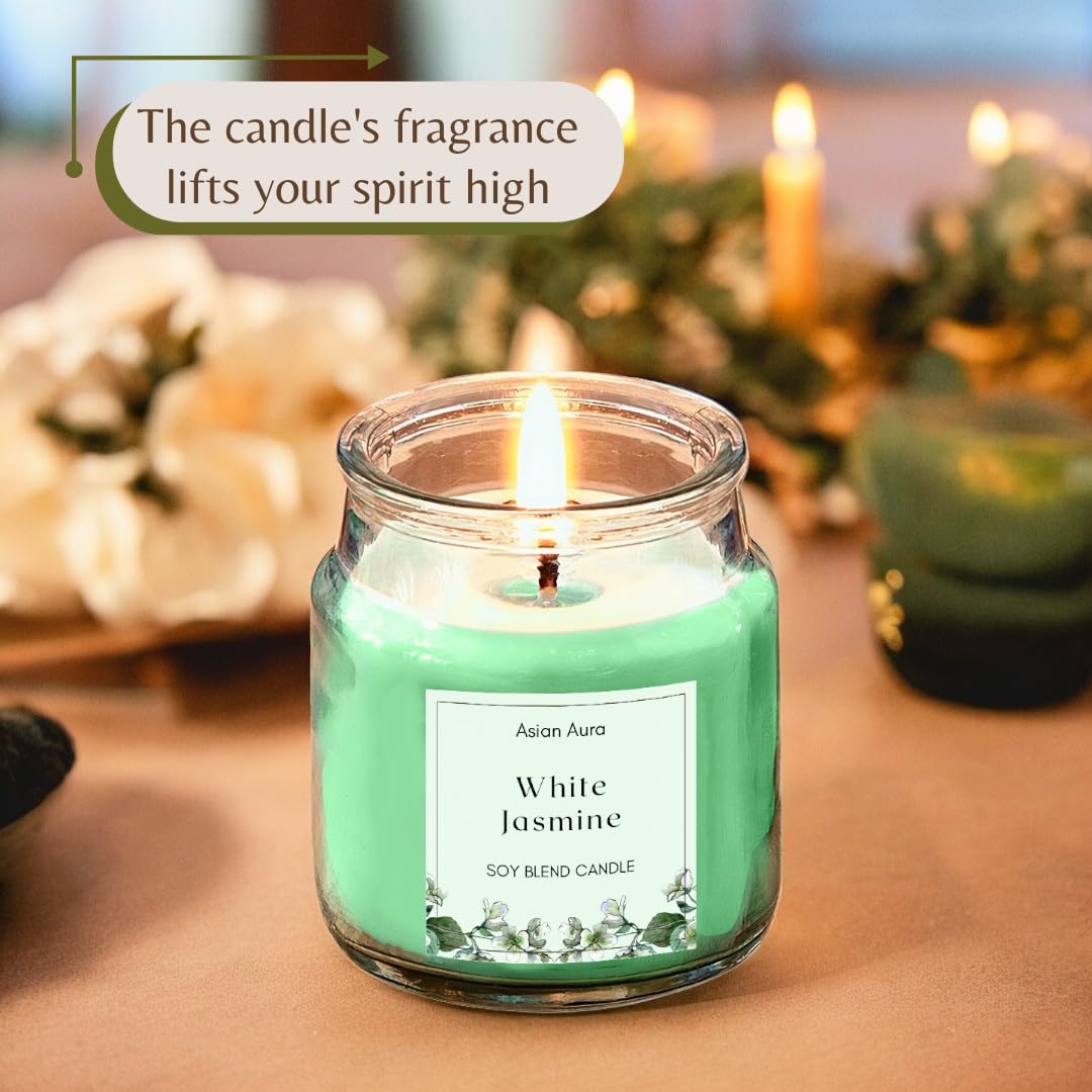๐ผ๐ฏ๏ธ scented organic soy wax yankee jar candle โ white jasmine | luxury aromatherapy candle (green, pack of 1) ๐โจ ๐ผ๐ฏ๏ธ scented organic soy wax yankee jar candle โ white jasmine | luxury aromatherapy candle (green, pack of 1) ๐โจ