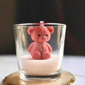 🧸🤍🕯️ teddy bear scented candle – vanilla | eco friendly soy wax candle for gifting & home décor ✨