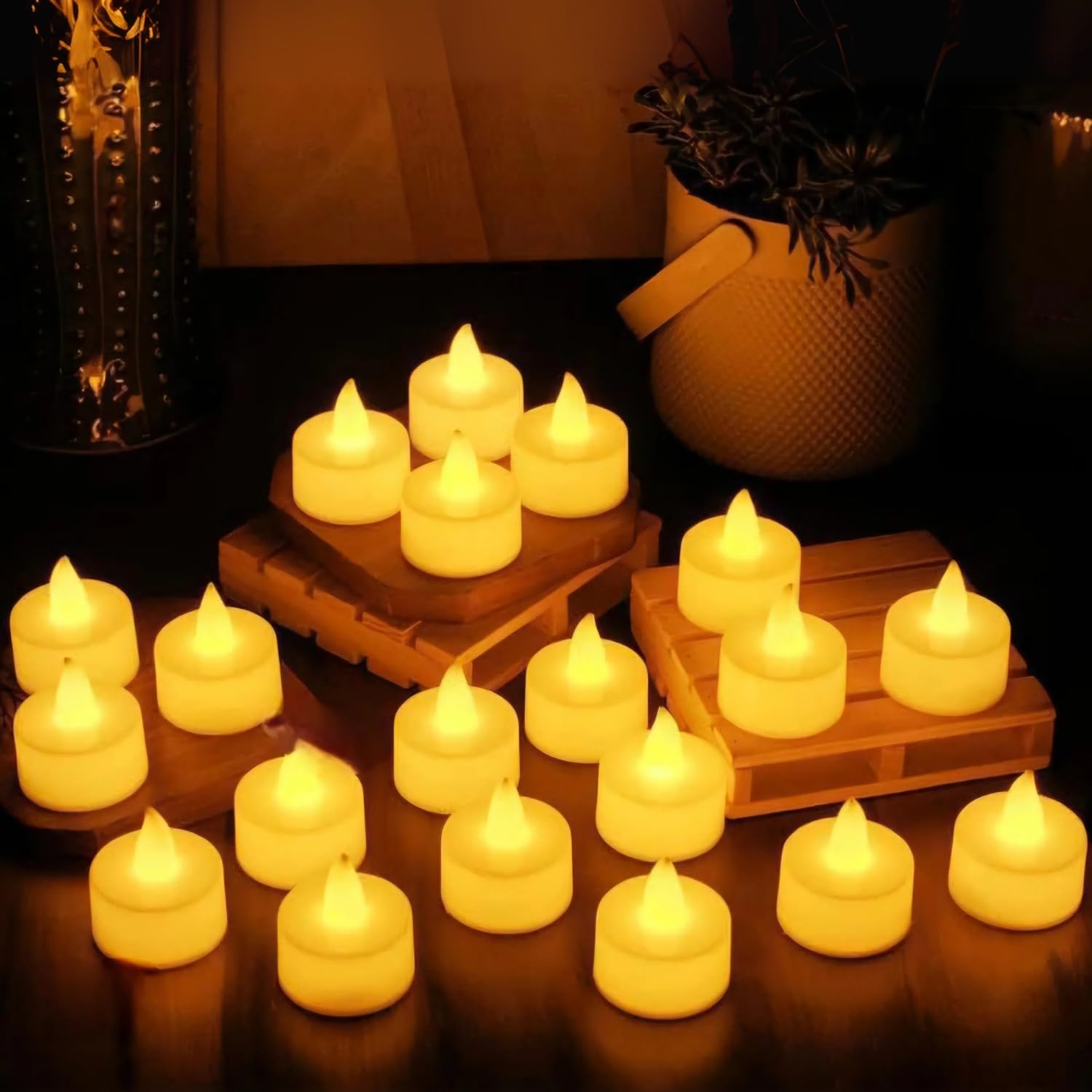 🕯️✨ set of 24 tea light led candles – smokeless decorative lights | home, festival & party décor 🌟🏡 🕯️✨ set of 24 tea light led candles – smokeless decorative lights | home, festival & party décor 🌟🏡