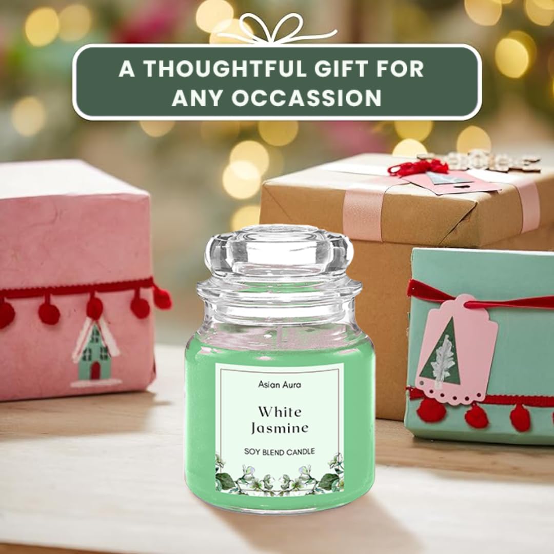 ๐ผ๐ฏ๏ธ scented organic soy wax yankee jar candle โ white jasmine | luxury aromatherapy candle (green, pack of 1) ๐โจ ๐ผ๐ฏ๏ธ scented organic soy wax yankee jar candle โ white jasmine | luxury aromatherapy candle (green, pack of 1) ๐โจ