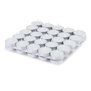 🕯️✨ white unscented tealight candles – pack of 50 | clean burn decorative & utility candles 🤍