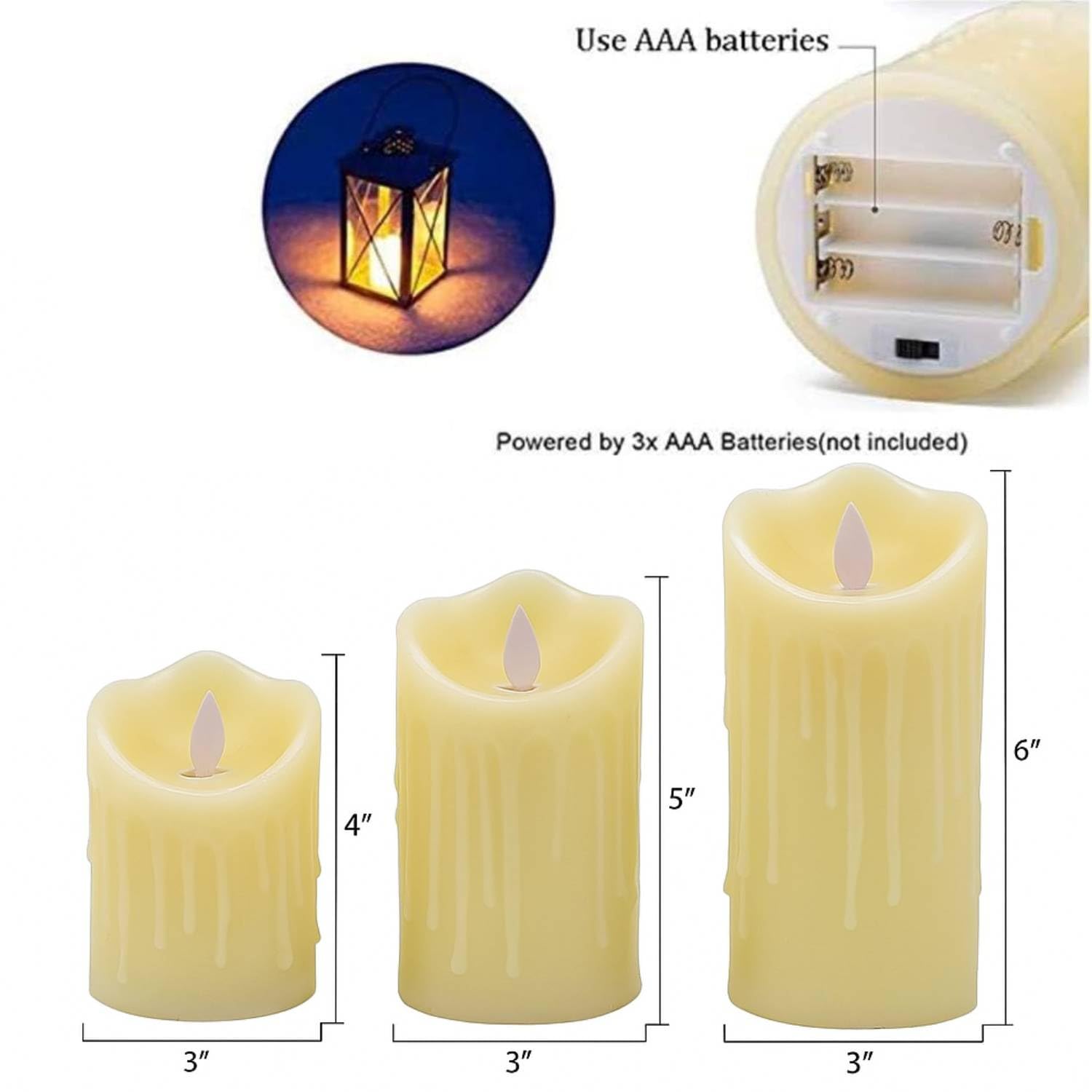 🕯️✨ flameless led swing candles – pack of 3 | smokeless decorative lights for festivals & home décor 💡 🕯️✨ flameless led swing candles – pack of 3 | smokeless decorative lights for festivals & home décor 💡