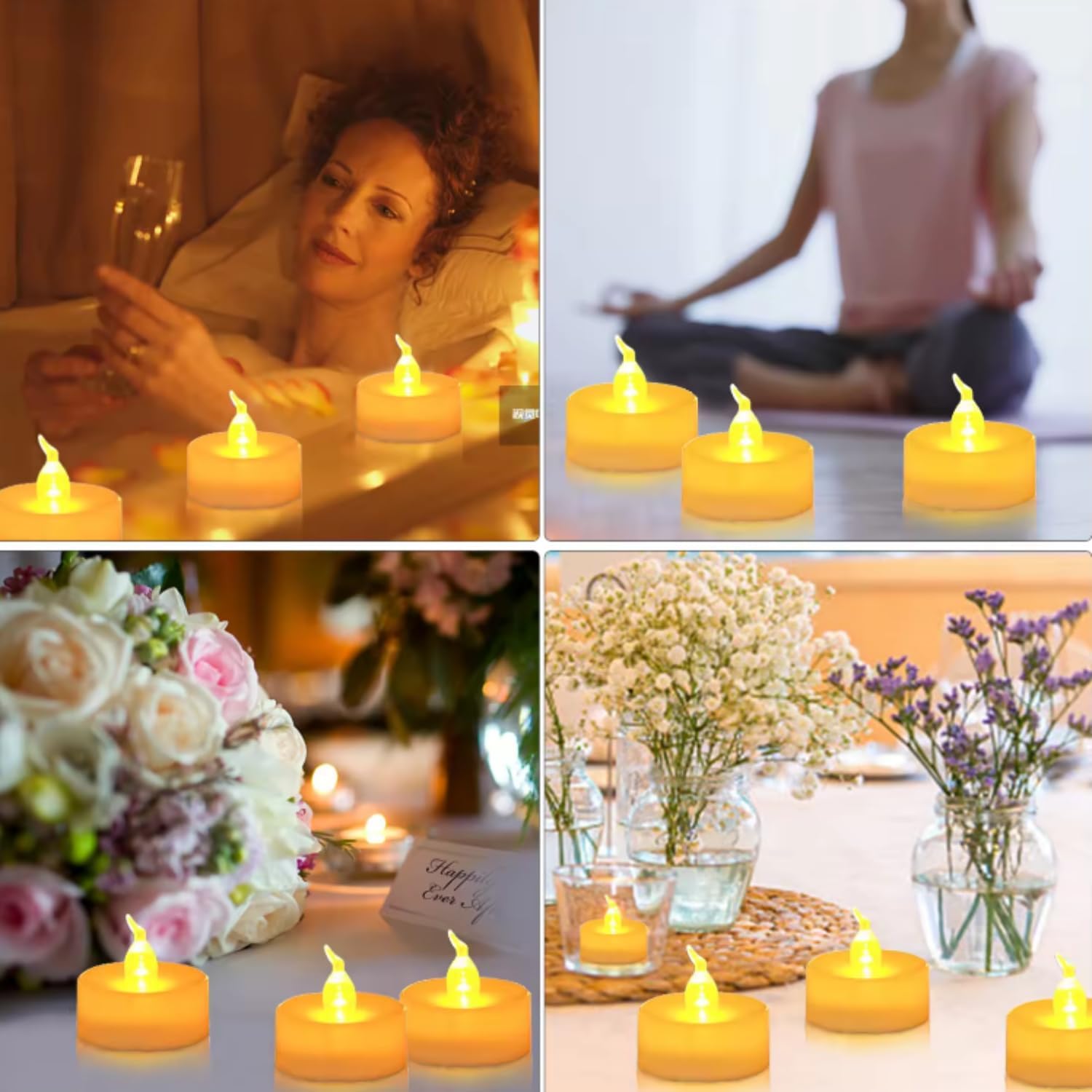 🕯️✨ set of 24 tea light led candles – smokeless decorative lights | home, festival & party décor 🌟🏡 🕯️✨ set of 24 tea light led candles – smokeless decorative lights | home, festival & party décor 🌟🏡