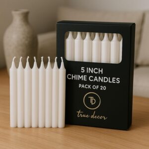 🤍🕯️ true décor 5” white chime / mombati candles – pack of 20 | ritual, spiritual & home decoration candles ✨🏡