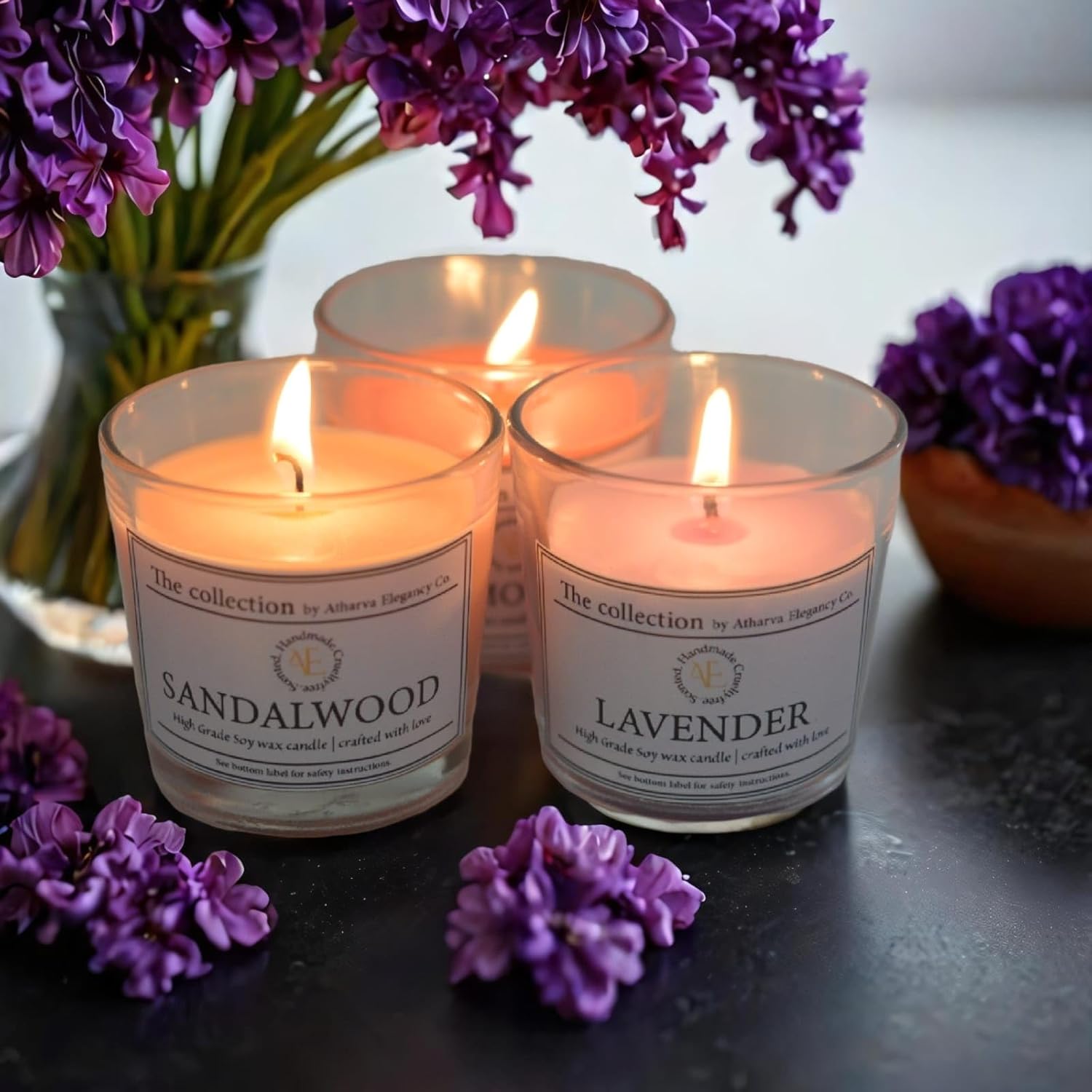 ๐ฏ๏ธ๐ฟ scented soy wax candles โ sandalwood, lavender & cinnamon apple | luxury aroma candle set (420g / 140g x 3) โจ๐ ๐ฏ๏ธ๐ฟ scented soy wax candles โ sandalwood, lavender & cinnamon apple | luxury aroma candle set (420g / 140g x 3) โจ๐