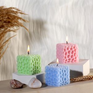 π―π―οΈ honey comb pattern paraffin wax scented candle set of 3 | elegant home dΓ©cor & aromatic ambiance β¨π‘