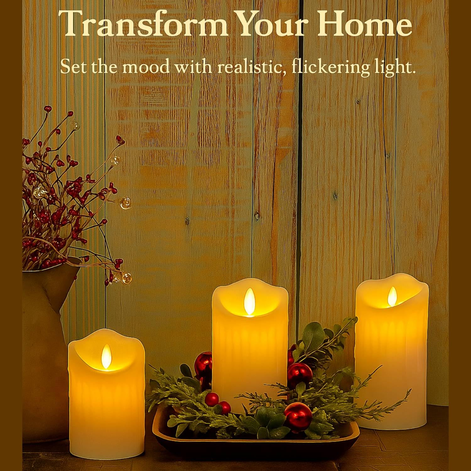 🕯️✨ flameless led swing candles – pack of 3 | smokeless decorative lights for festivals & home décor 💡 🕯️✨ flameless led swing candles – pack of 3 | smokeless decorative lights for festivals & home décor 💡