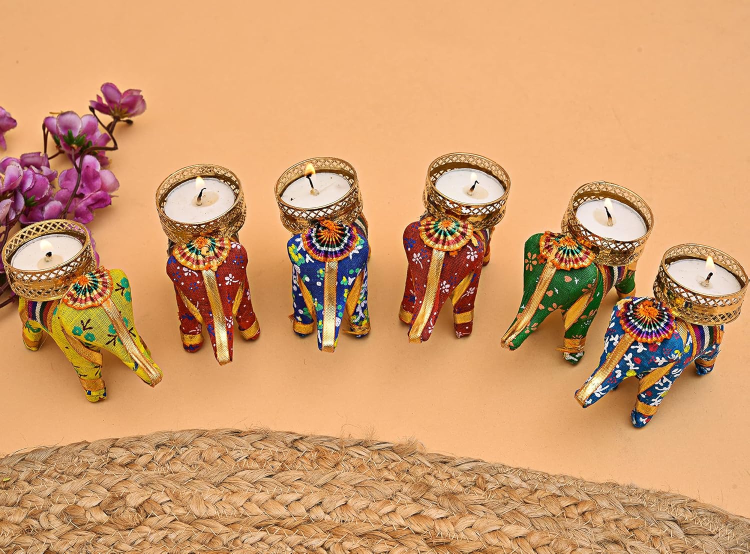 ππ―οΈ elephant tealight candle holders β pack of 5 | handcrafted decorative diya stands for home & festivals β¨ ππ―οΈ elephant tealight candle holders β pack of 5 | handcrafted decorative diya stands for home & festivals β¨