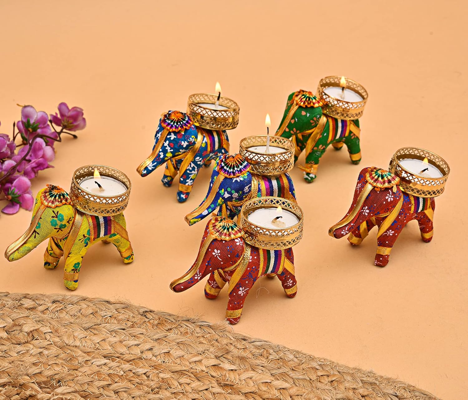 ππ―οΈ elephant tealight candle holders β pack of 5 | handcrafted decorative diya stands for home & festivals β¨ ππ―οΈ elephant tealight candle holders β pack of 5 | handcrafted decorative diya stands for home & festivals β¨